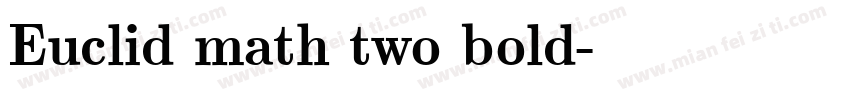 Euclid math two bold字体转换